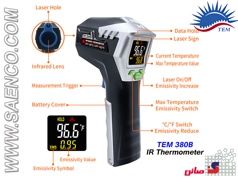 TEM380B دماسنج IR مدل TEM380B